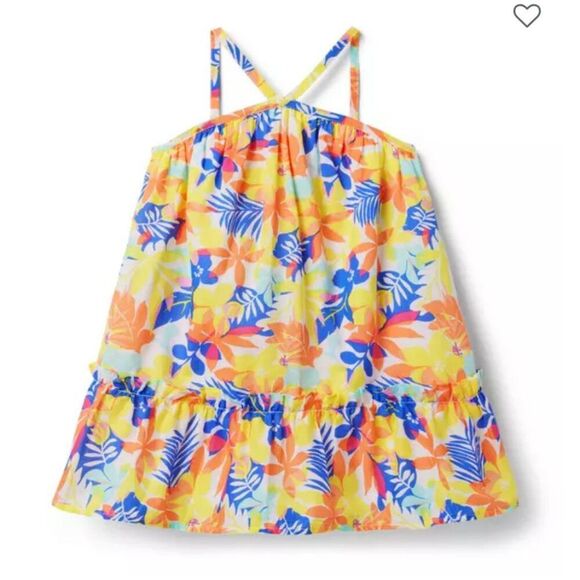Janie and Jack 100048638 Palm Floral Halter Sundress NWT 2T - Picture 1 of 11